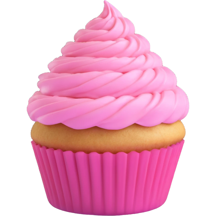 cupcake with pink icing emoji