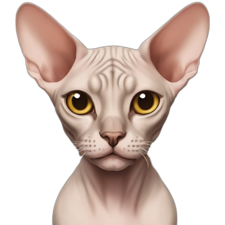 sphynx cat, with text above it that says cat, and text below it that says club emoji