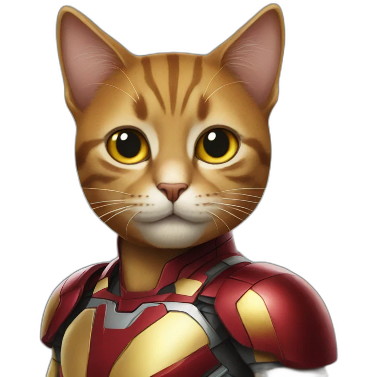 cat in a ironman costume emoji