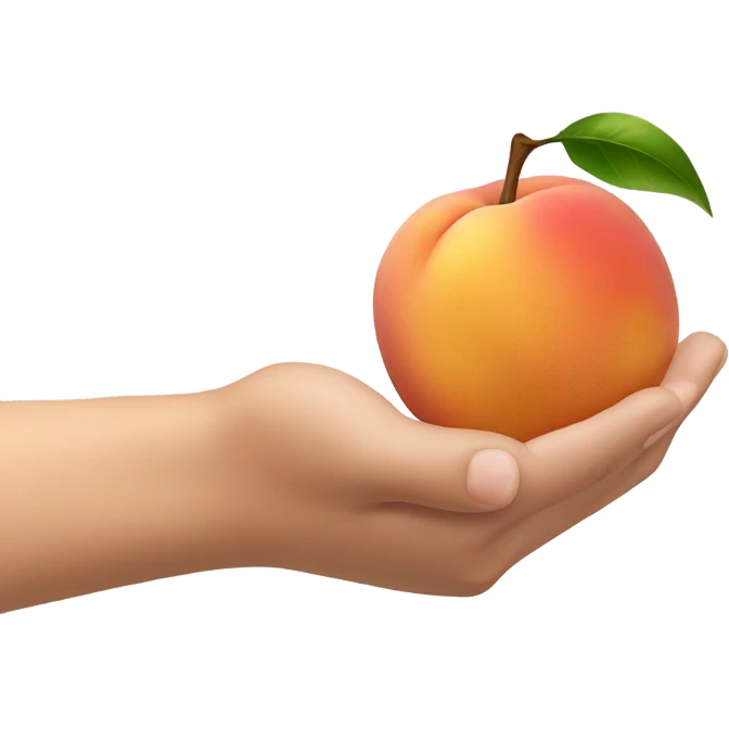 Hand slapping peach emoji