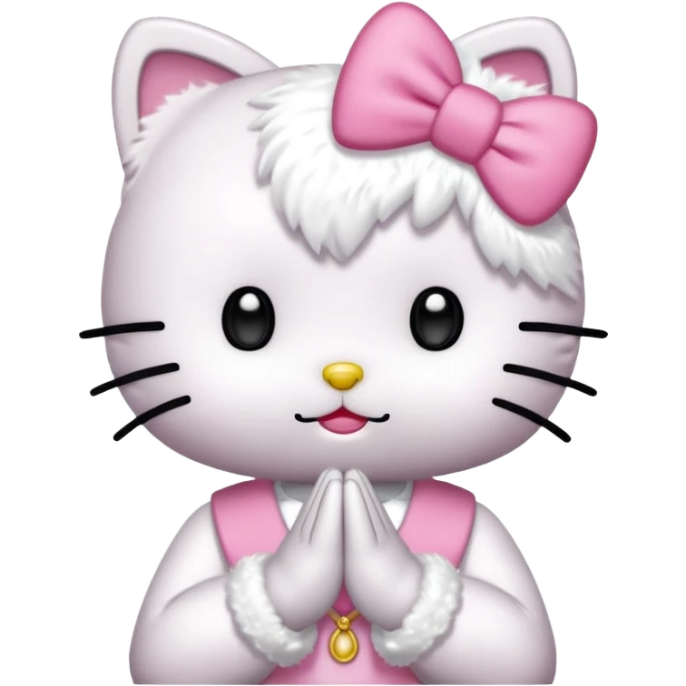 Hello kitty praying  emoji