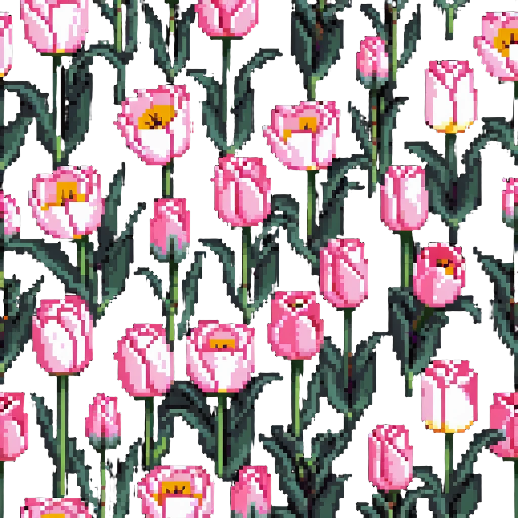 beautiful pastel pink tulips emoji
