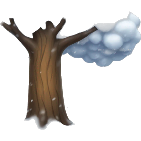 Tree covered in snow  emoji