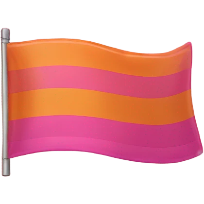 pink and orange striped flag emoji