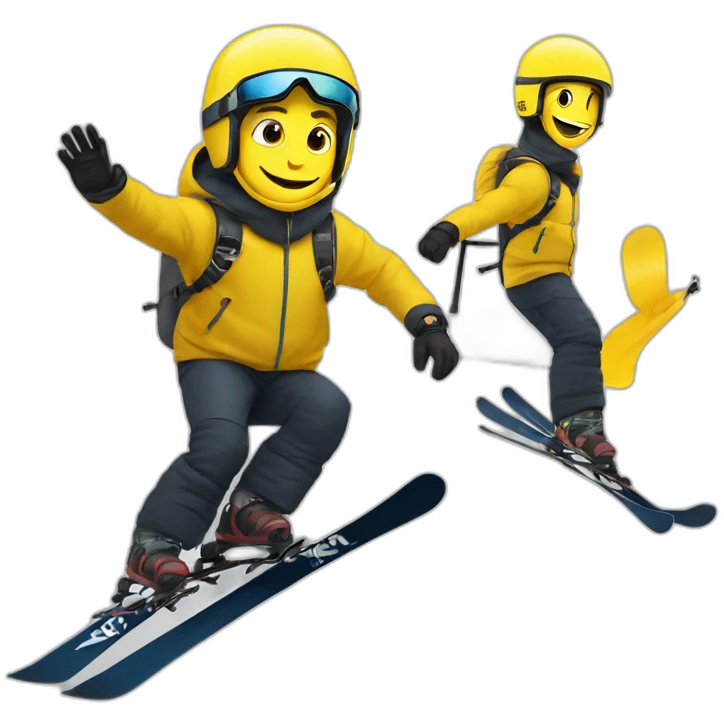Macron fait du ski emoji