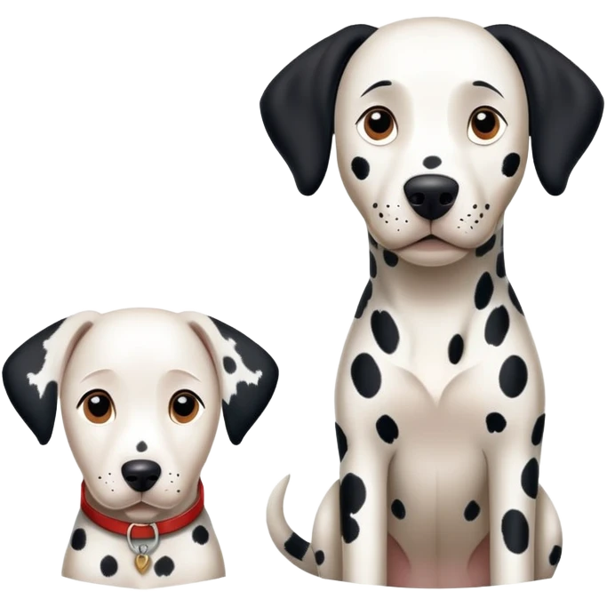 Dalmatian And Dobermann together emoji