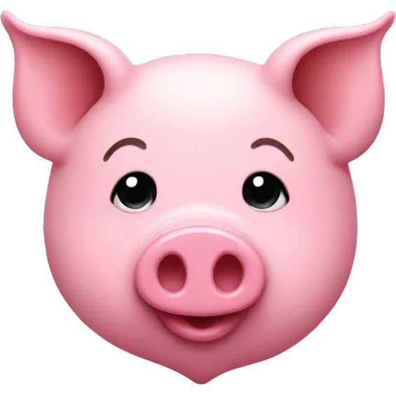 pink heart with pig nose  emoji