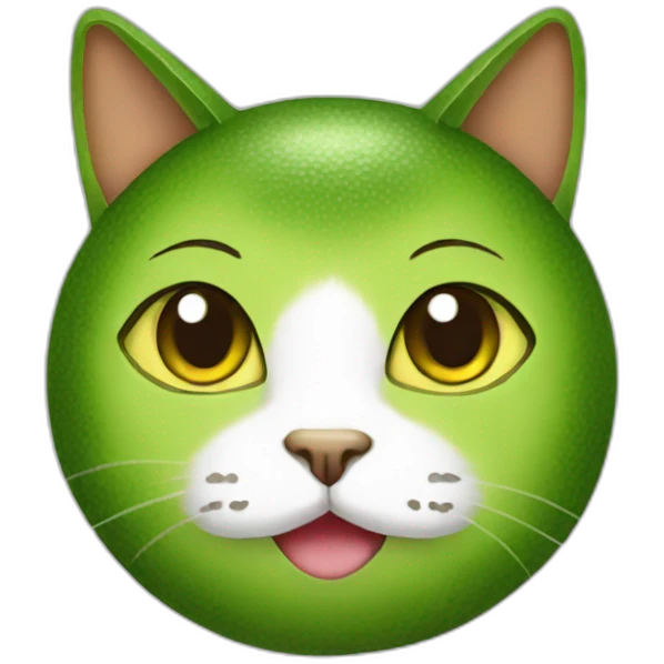 An avocado cat emoji