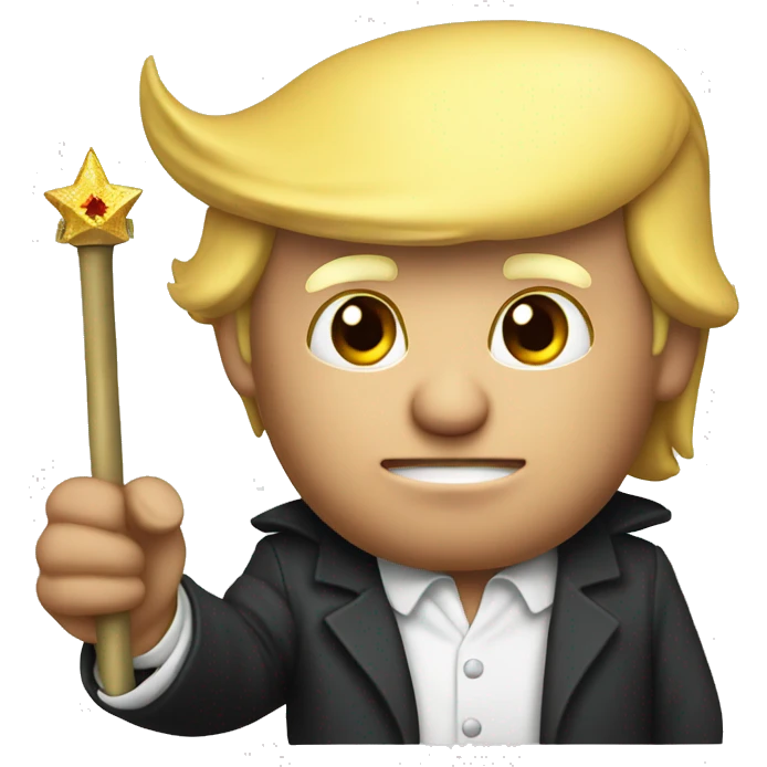 donald trump with magi wand emoji