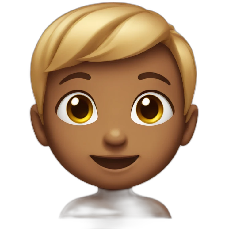 Cute winking baby emoji