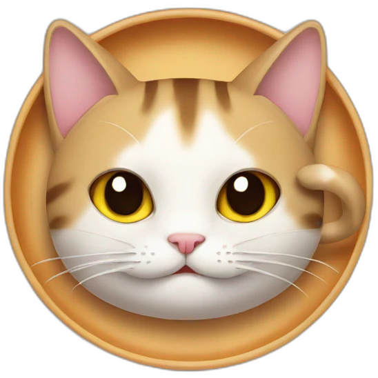 Cat with tea emoji