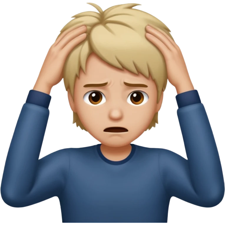 Péter un plomb/ s'arracher les cheveux  emoji