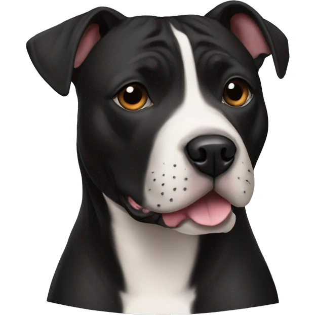 black Staffordshire Bull Terrier emoji