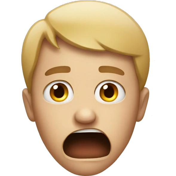 Frightened face emoji