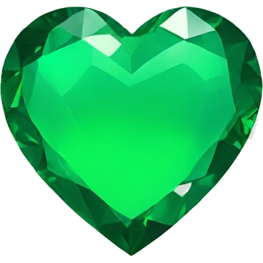 Emerald green heart emoji