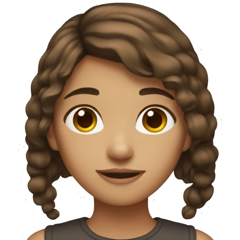 Girl with brown hair emoji