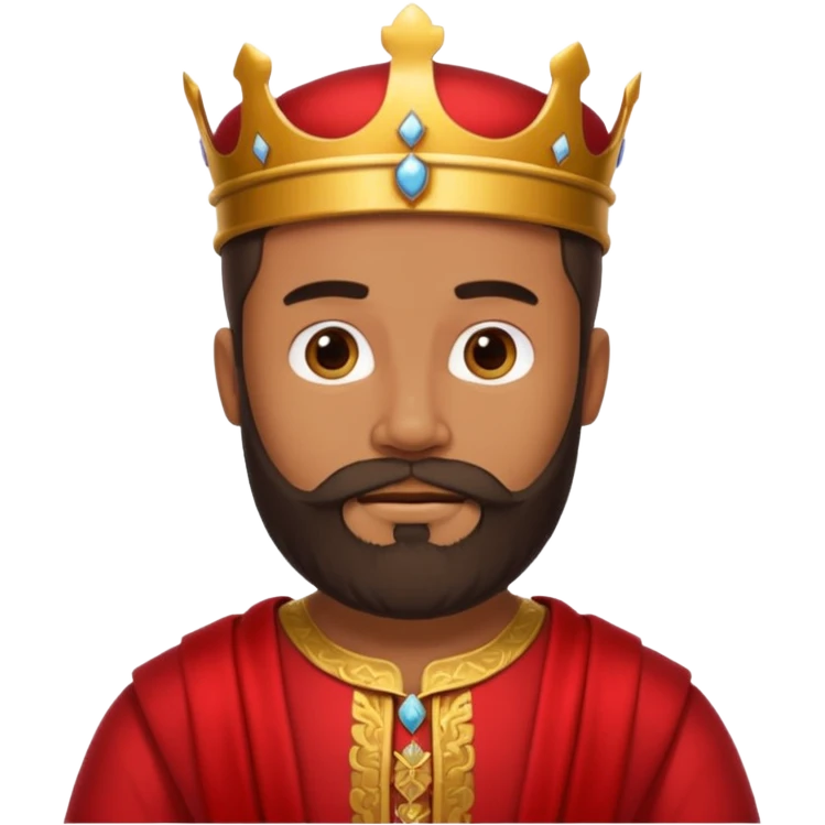 bearded royal man wear red  emoji