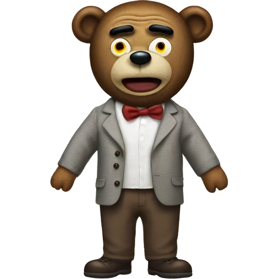 mr bean rag bear with one eye as button emoji