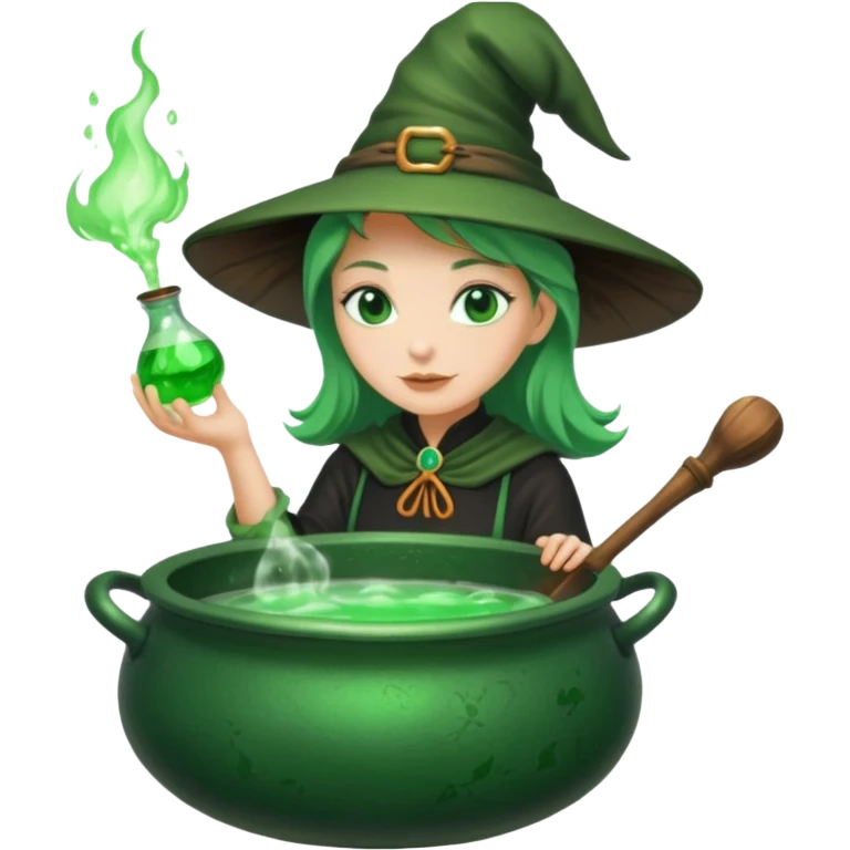 green witch cooking potion emoji