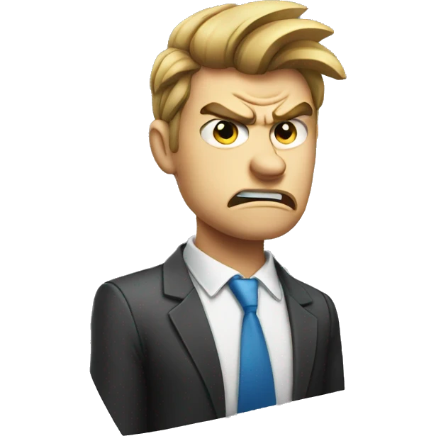 Businessman angry emoji