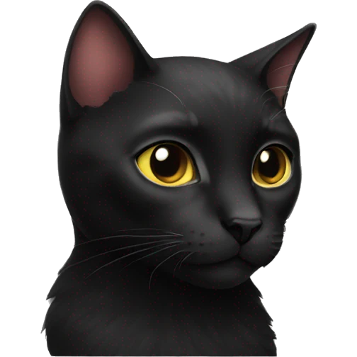 Black cat love emoji