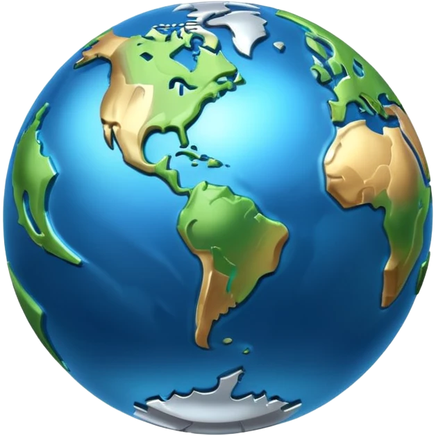 3d planet earth with building emoji