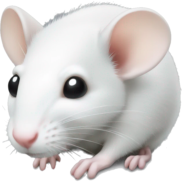 White rat with gray spot emoji