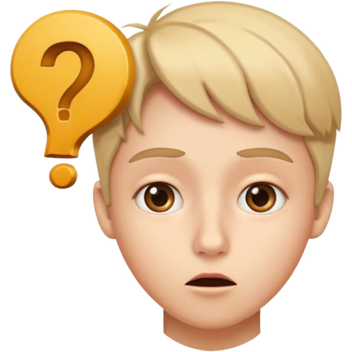 question mark face emoji
