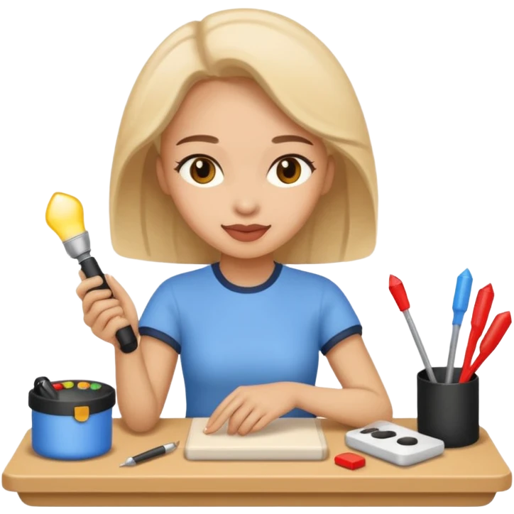 woman with hobby emoji