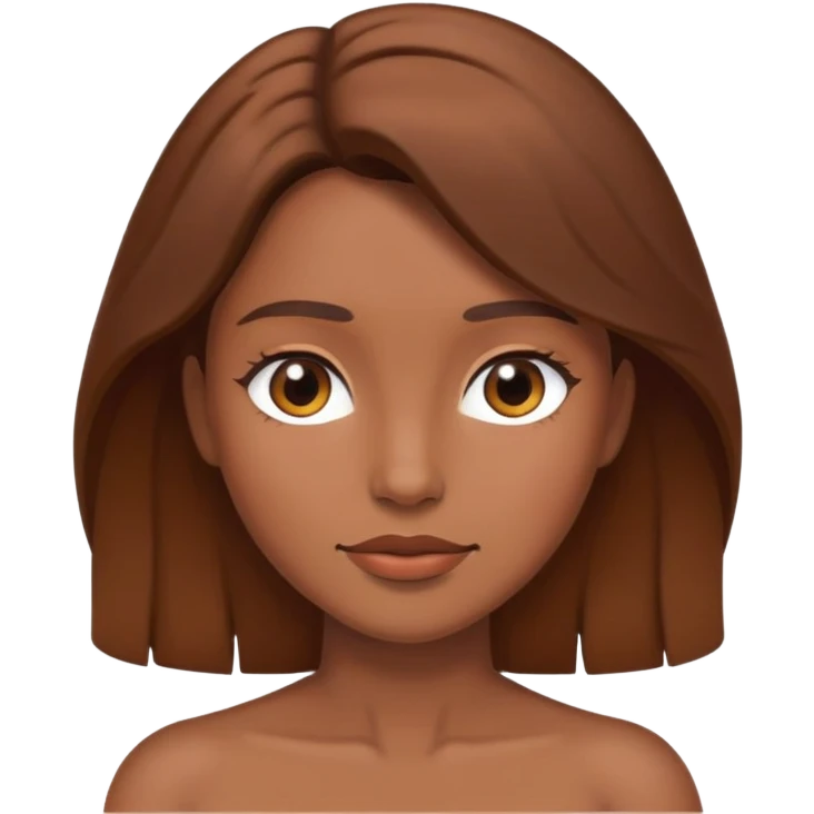 Naked brown haired woman  emoji