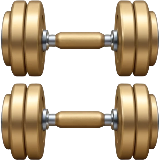 beige dumbbell with a shine emoji