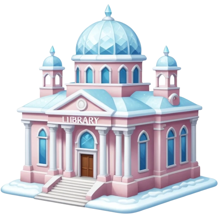 sugar coated library building emoji