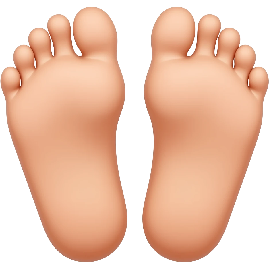 two feet holding hand but with toes emoji