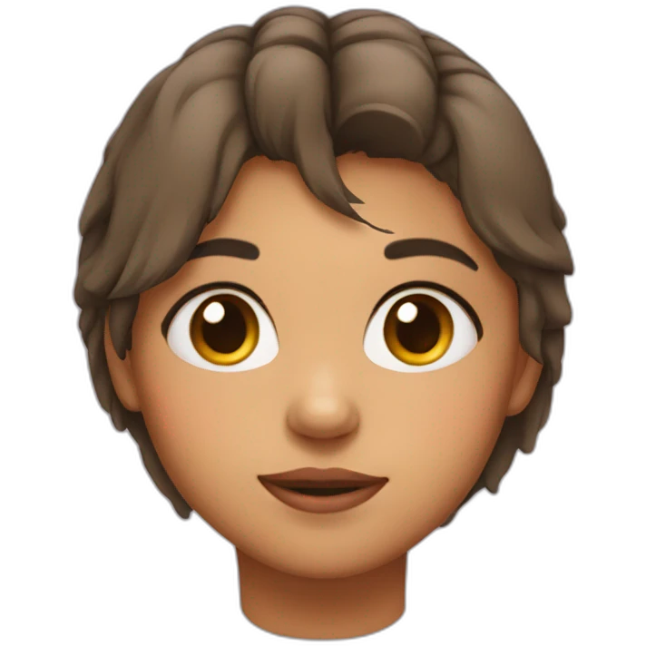 a girl with her cheeks squeezed emoji