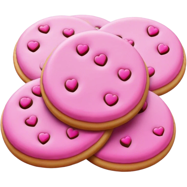 Pink cookies emoji