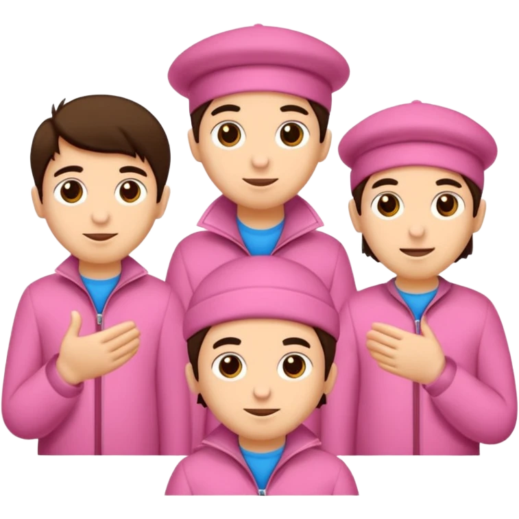 2 Karakter birisi düz saçlı birisi dalgalı bir stoplu saklı birisi açık saçlı boydan birisi mavi kıyafetleri birisi pembe kıyafetli boydan kız karakter emoji