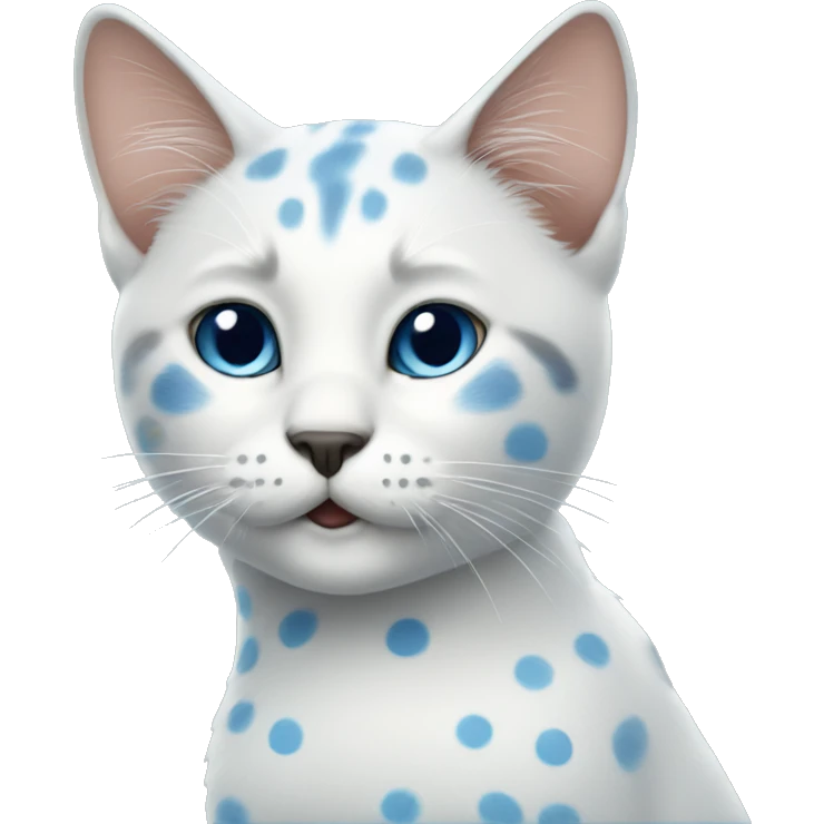 cat with blue dots emoji