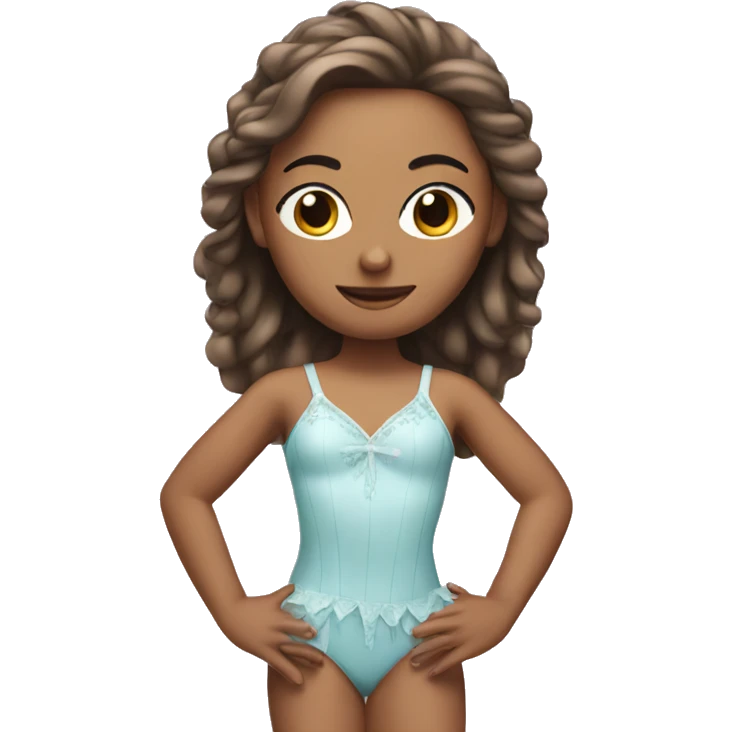 A ballerina wearing a swimsuit  emoji