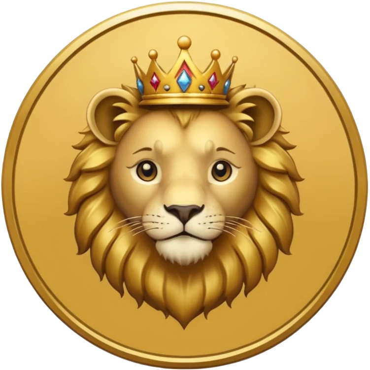Make a round icon for a paid Black Stone subscription, gold with the number 4 and a small lion. emoji