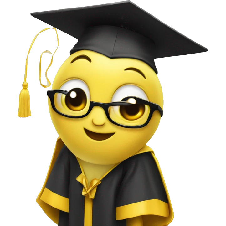 Banana wearing a graduation robe and cap  emoji