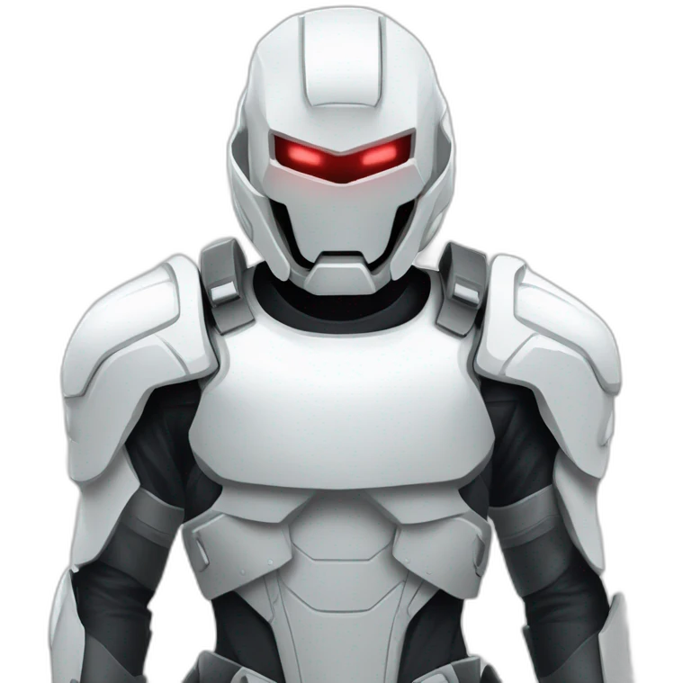 futuristic white Phantom squad Infiltration armored breastplate invisible effect emoji