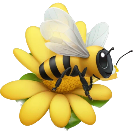 Bee on flower emoji