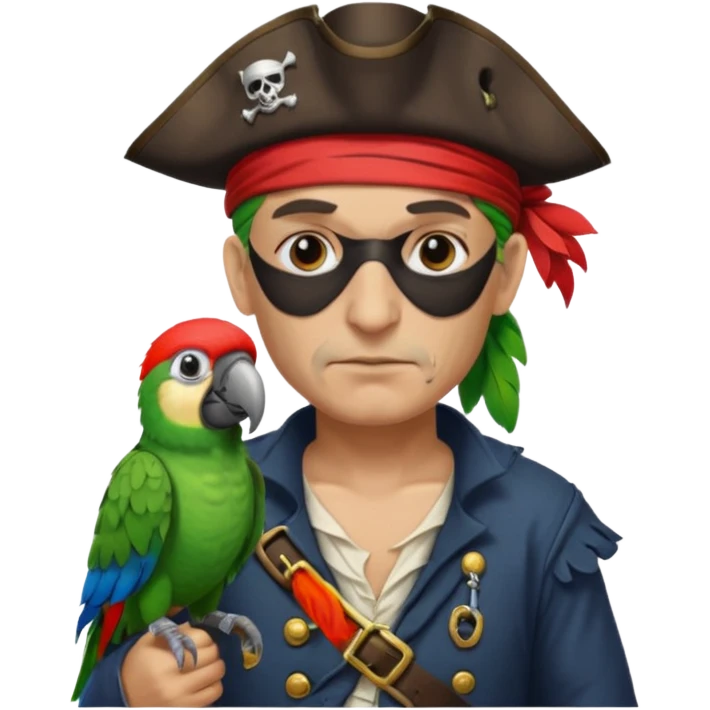 pirate and parrot emoji