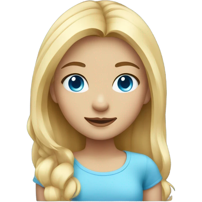 Extremely cute blue eyed blonde girl  emoji