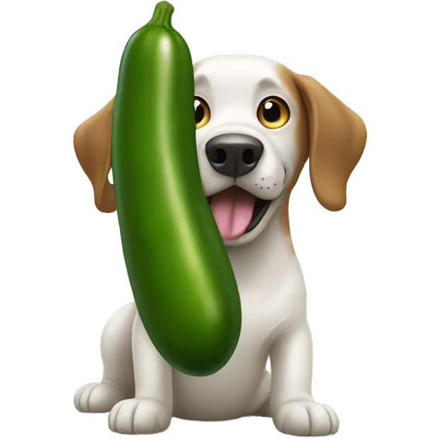 Dog with pickle emoji