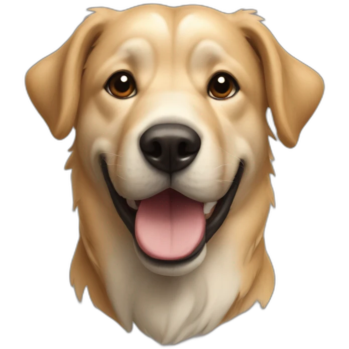 Chien qui rigole emoji