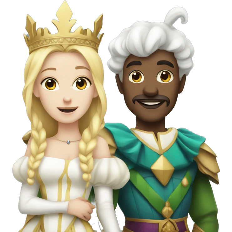 White Princess and white jester emoji