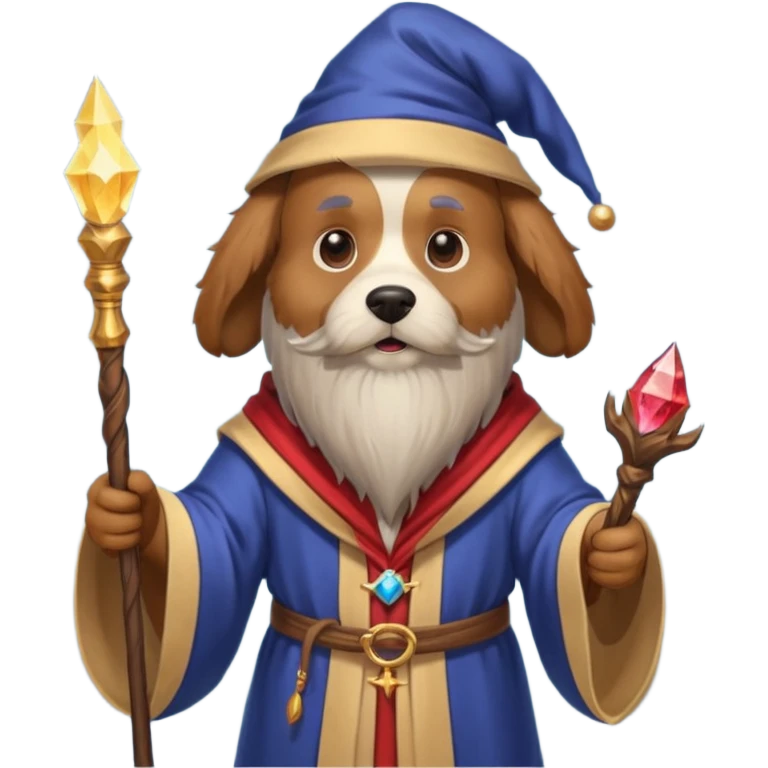 Dog wizard emoji