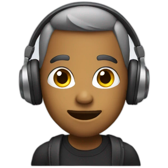 listening to music emoji