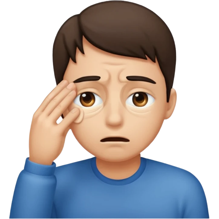 Rubbing your eyes emoji